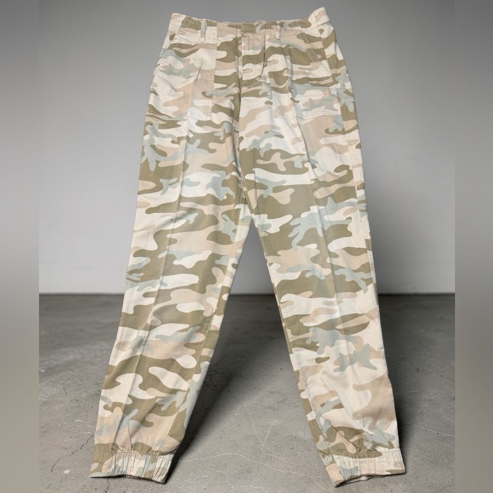 Gap Girlfriend Utility Joggers Light Camo Cargo Pants Size 12 Tall Y2K Aesthetic